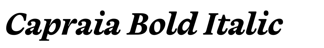 Capraia Bold Italic